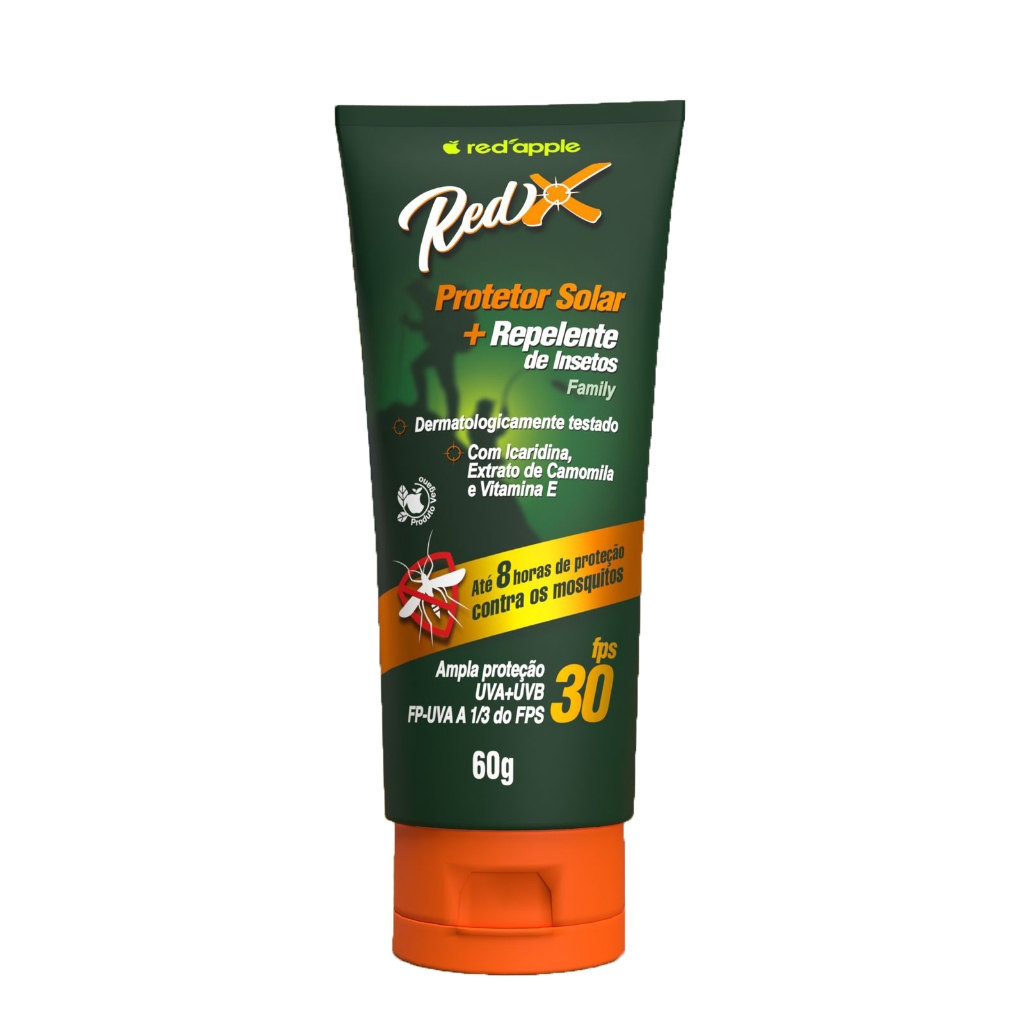 Protetor Solar FPS30 + Repelente de Insetos Icaridina 60 gramas - RedX ...
