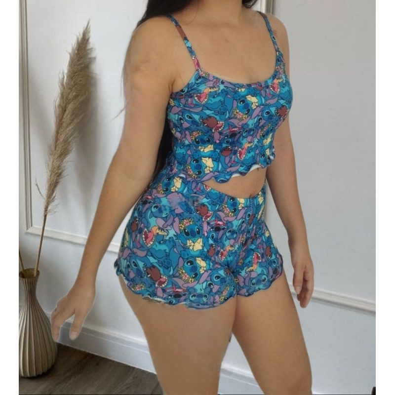 Pijama Ondinha Personagens Conjunto Feminino
