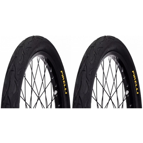 Par Pneu Bicicleta Pirelli Balão Tornado Flame Aro 20x2.125 Bmx Cross