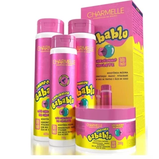 KIT CAPILAR BABABLU - 4 ITENS CHARMELLE TuTTI FUTTI HIDRATAÇAO E LIMPEZA