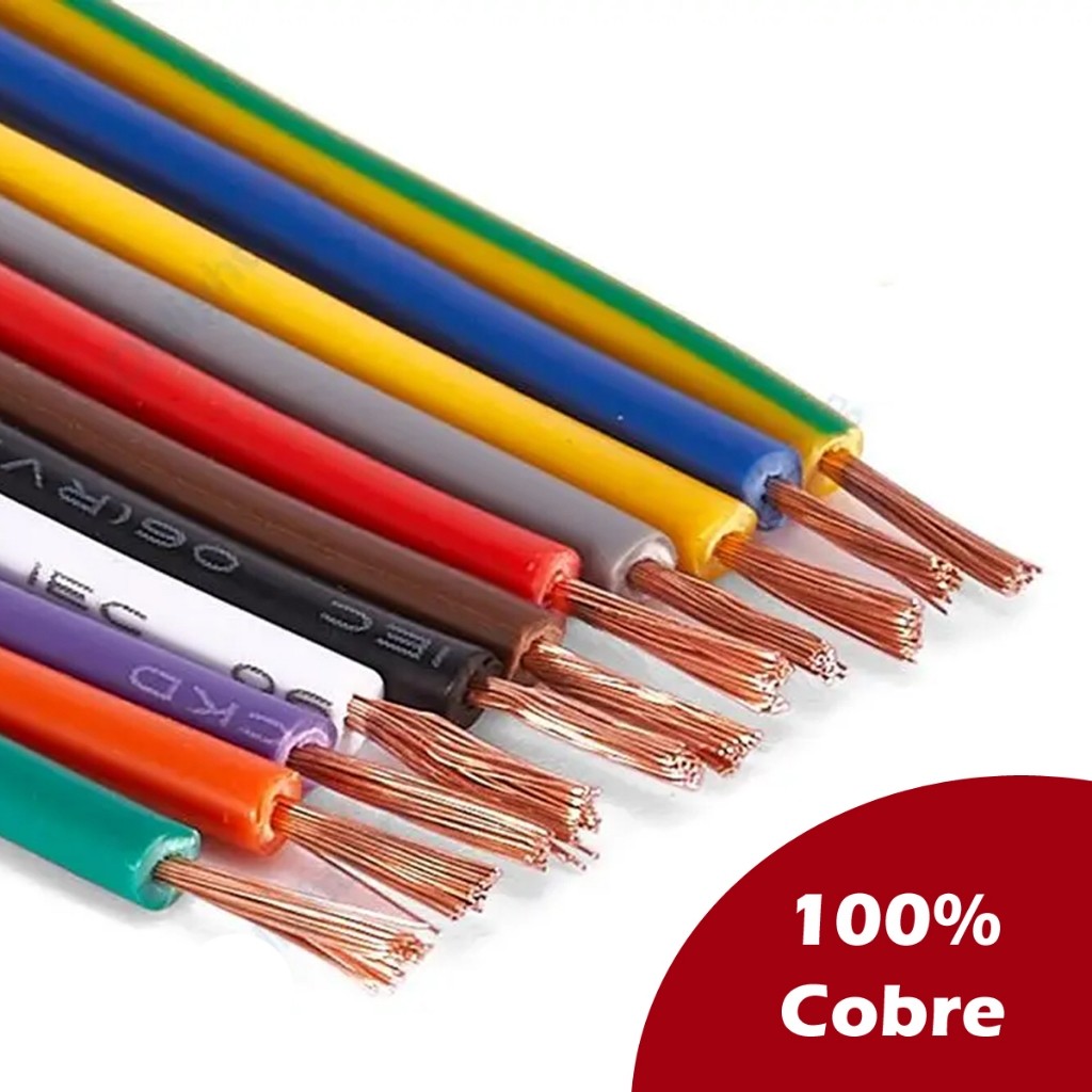 Cabo Flexível 1,5mm Fio Eletrico 750v 100% Cobre Rolo 100mt
