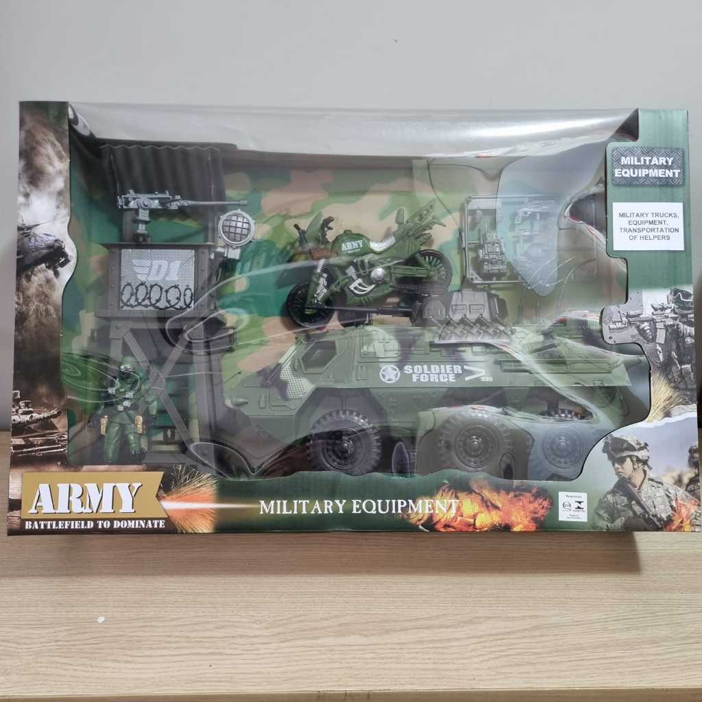 Set Veículos e equipamentos Militares tipo Gi Joe Chap Mei Lanard