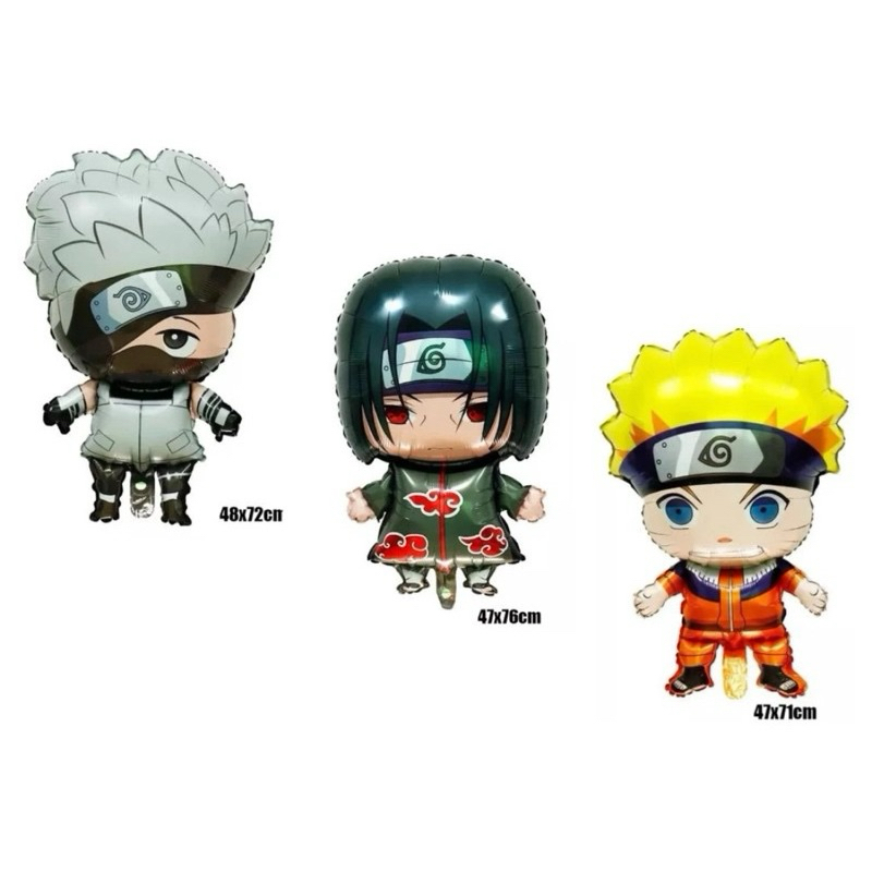 Balão Metalizado Sasuke,Naruto,kakashi 70Cm