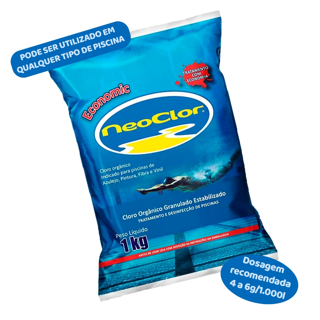Cloro Granulado Neoclor Economico 1kg Estabilizado Para Piscinas ...