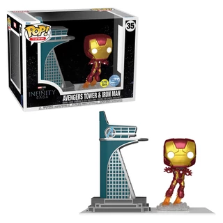 FUNKO POP TOWN MARVEL AVENGERS EXCLUSIVE - AVENGERS TOWER & IRON MAN 35 (GLOWS IN THE DARK) NOVO ORIGINAL em Oferta na Shopee