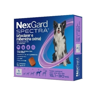 Nexgard Spectra 15,1 A 30kg Pulgas Carrapatos Sarna Vermes