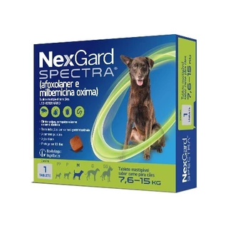 NexGard Spectra para Cães de 7,6 a 15 Kg - 1 Tablete