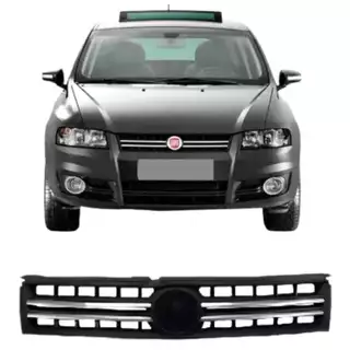 Grade Radiador Dianteira Preta Friso Prata Fiat Stilo Ano 07/11 Cod 136