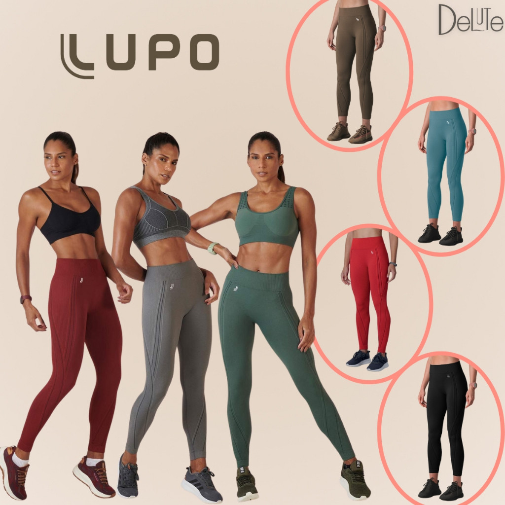 Calça Leg Legging Max Lupo Sport Tecnologia Sem Costura Seamless Dry para Treino de Alto Rendimento