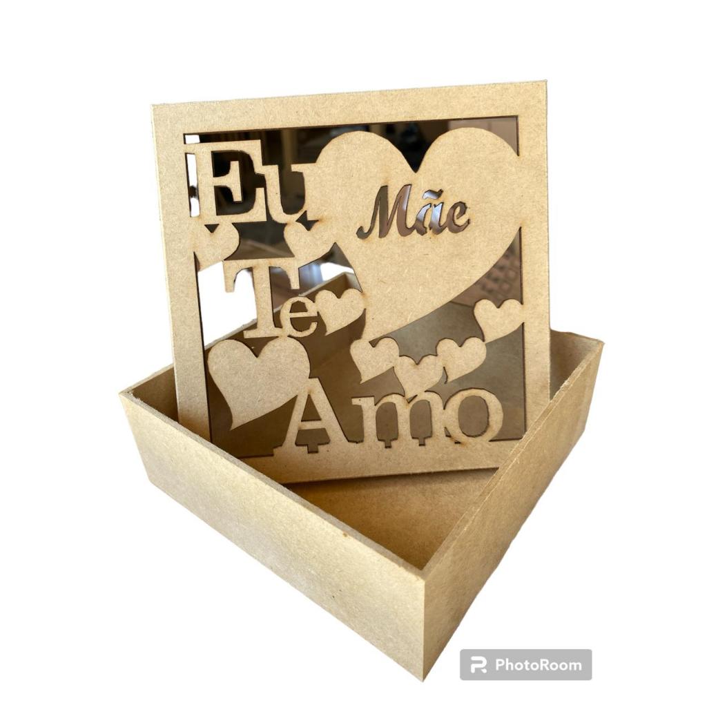 Caixa Lembrança Dia Das Mães Kit 15 Unidades MDF 15x15x5 em Oferta na Shopee