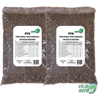 KIT 2 Proteína Texturizada de Soja Carne de Soja Vegana 1kg - NATURS