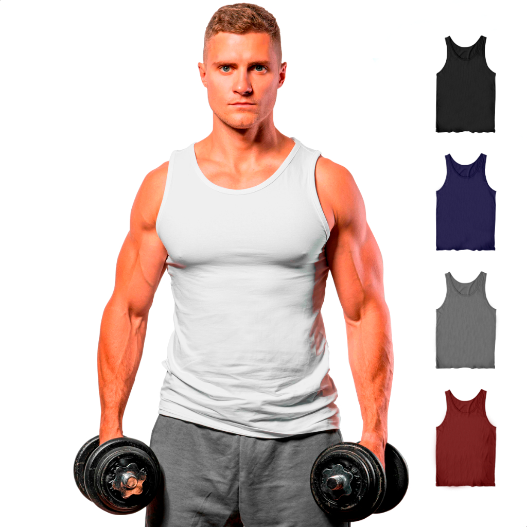 Kit 5 Camisetas Regatas Masculina Lisa Neon Básica Academia Dry Treino Conforto Leve