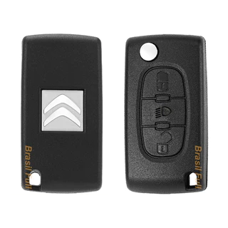 Carcaça Chave Canivete Citroen Farol C4 Pallas Picasso C3 Sem Suporte Para Bateria