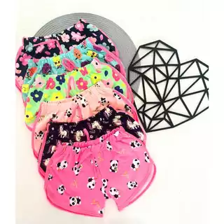 Kit 3 short Verão infantil CORES E ESTMAPAS SORTIDAS