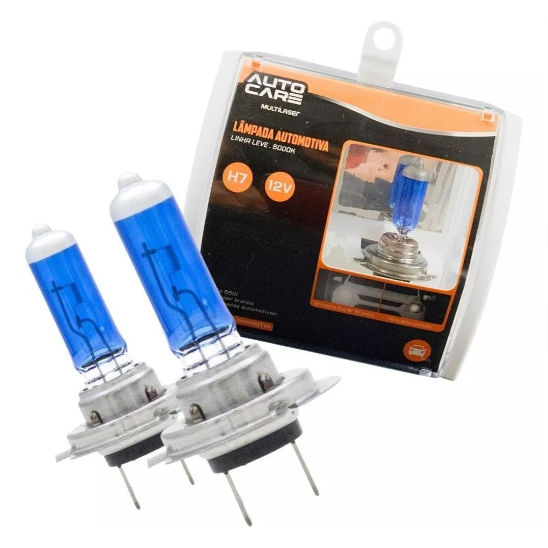 Par Lâmpadas Multilaser H7 12v 55w Super Branca 5000k