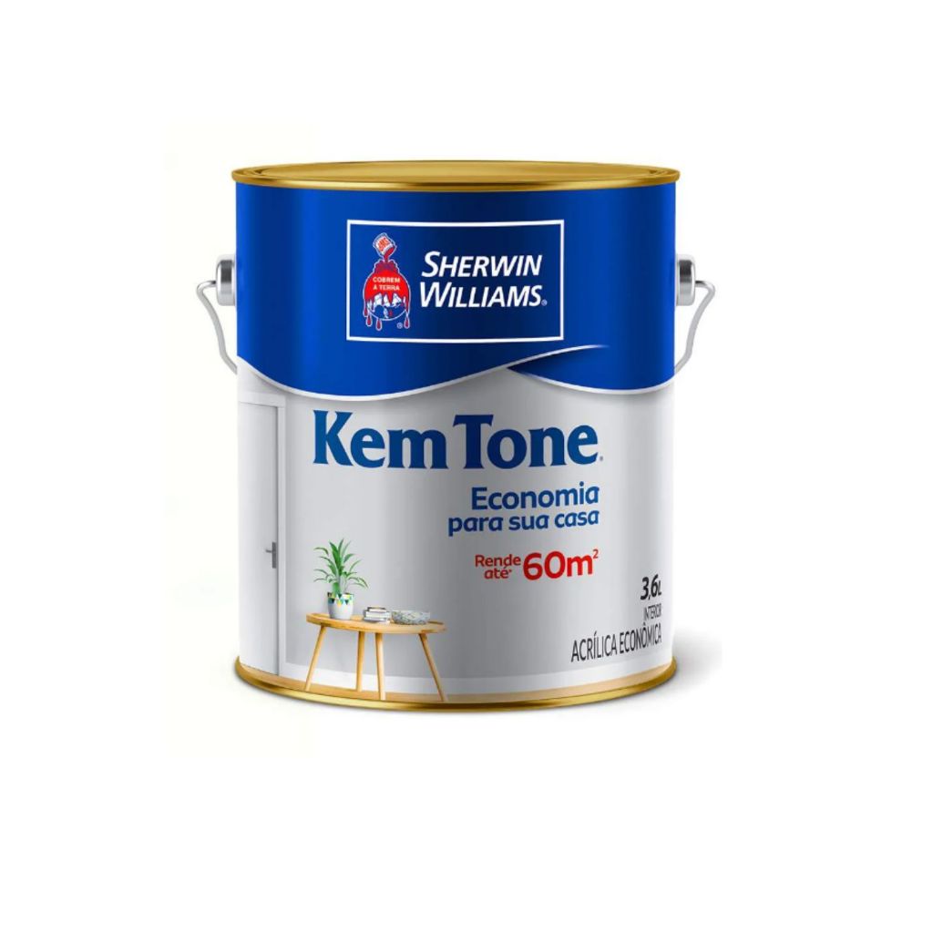 Tinta Econômica Anti Mofo Paredes E Gesso Kemtone 3,6l | Shopee Brasil