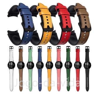 Pulseira De Couro Hibrido para Samsung Galaxy Watch 4 5 5 Pro 6