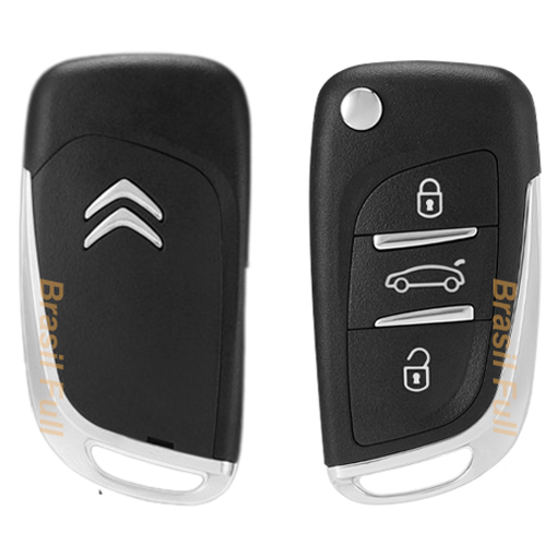 Chave Canivete Cromada Citroen C3 Sedan Pallas Vtr Aircross
