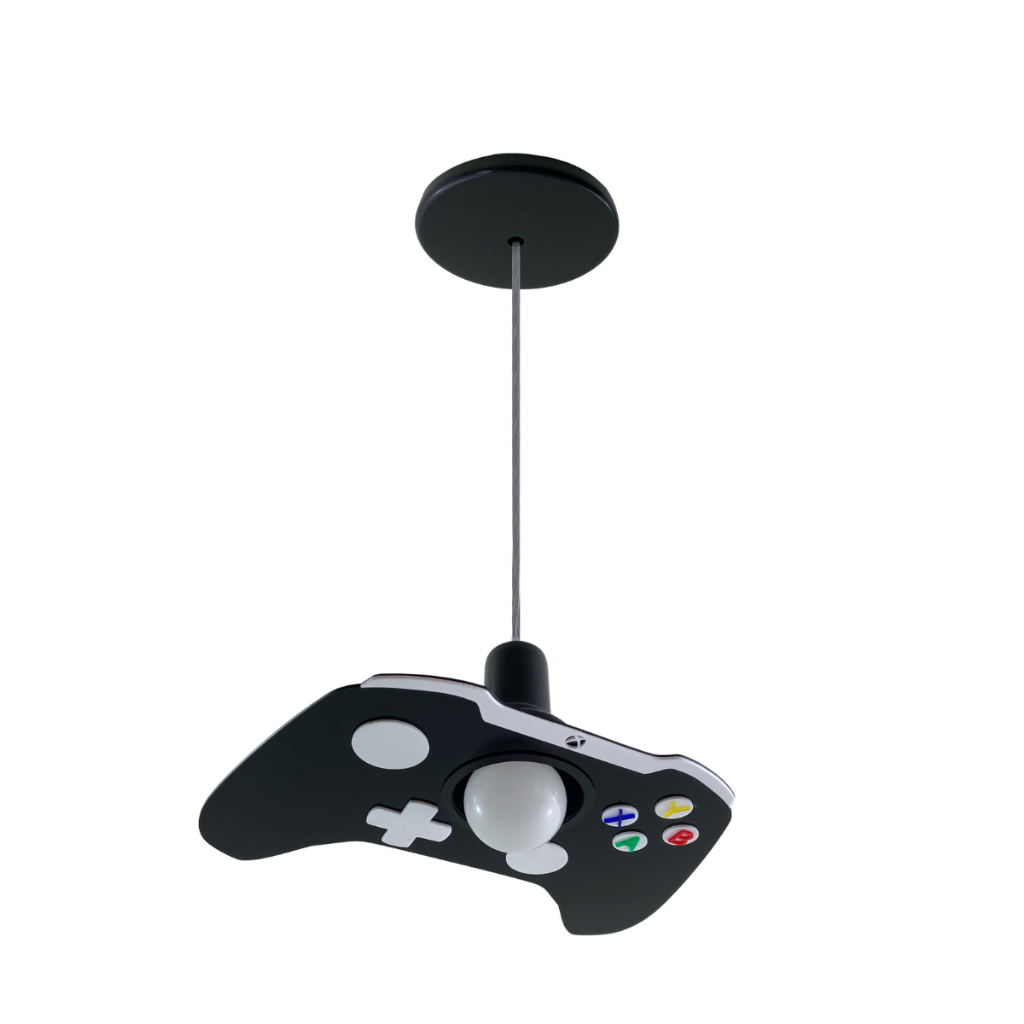 Lustre Pendente Infantil Xbox Preto – Decoração Gamer — imagem 2