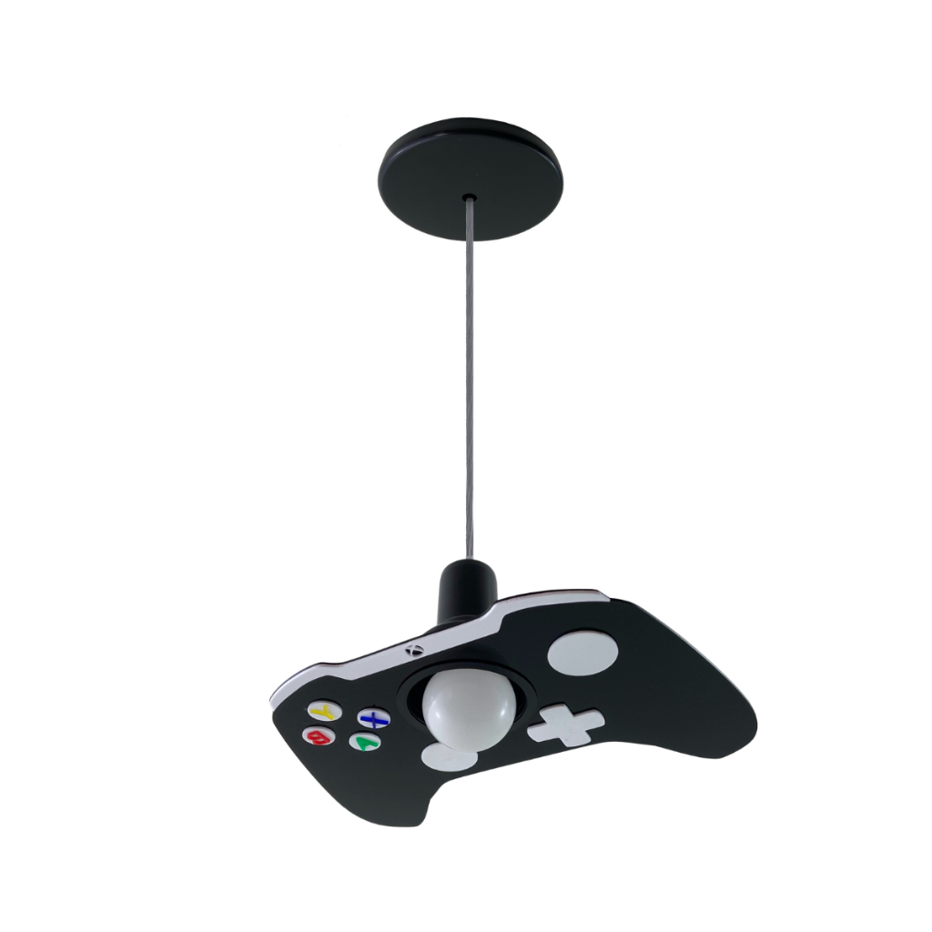 Lustre Pendente Infantil Xbox Preto – Decoração Gamer — imagem 3