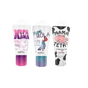 Kit 03 unidades Gel Linha Xups 15g Mama Teta Xupa Hot Flowers Lançamento