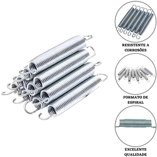 Kit 10 Molas 14cm Galvanizadas Para Cama Elástica