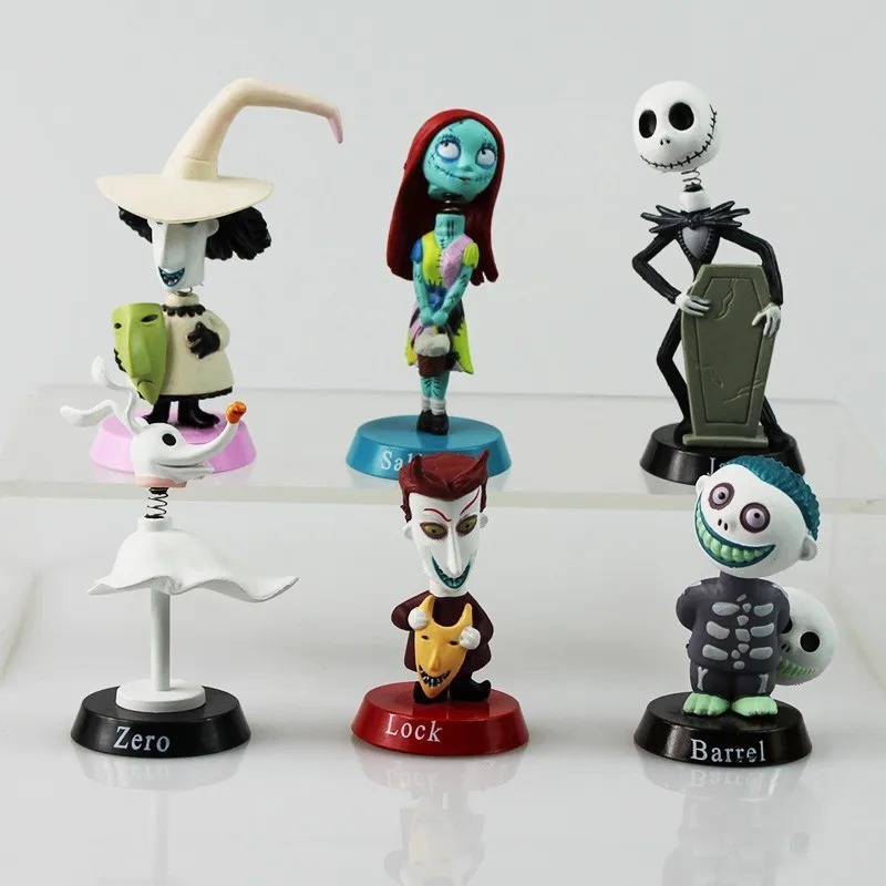 Kit com 6 Bonecos O Estranho Mundo de Jack - Jack Skellington