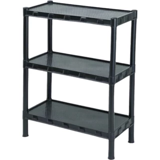 Estante Livros Nápoles Modular Preta 3 Prateleiras Plástico