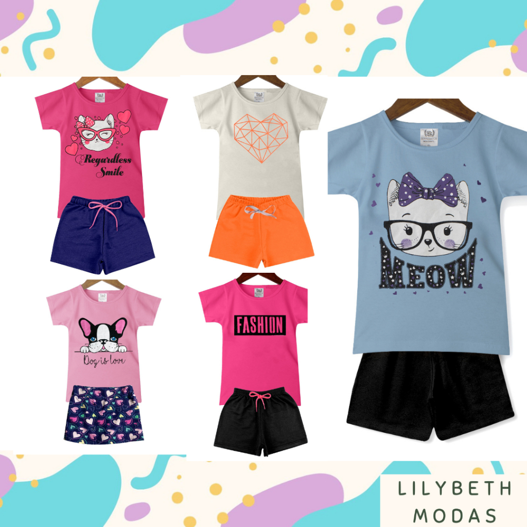 Kit Com 5 Conjuntos Infantil Feminino Roupa De Crian\u00e7a Para Menina Baby ...