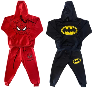 Kit 4 Peças De Moletom Infantil Inverno Sendo 2 Casacos + 2 Calças - Flanelados