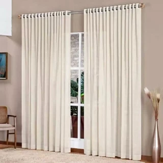 Cortina de Linho Voil Flame 2,80mts X 1,70mts Linho