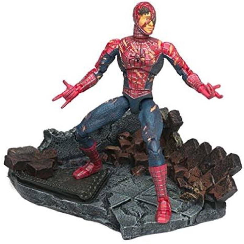 FIGURINE MARVEL LEGENDS Raimi Movie Tobey spiderman Battle Ravaged