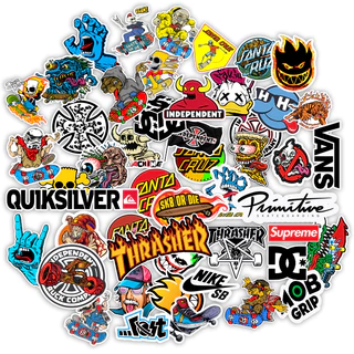 Kit Adesivos Stickers Supreme Hype A prova D'Agua para Skate ou Notebook Carro Moto