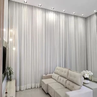 Cortina de Linho Voil Flame 3,00mts X 2,30mts Linho