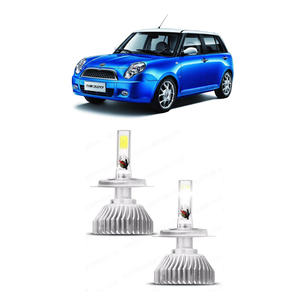 Par Lampada Super LED Farol Alto Lifan 320 2009 2010 2011 2012 2013 6000k H1