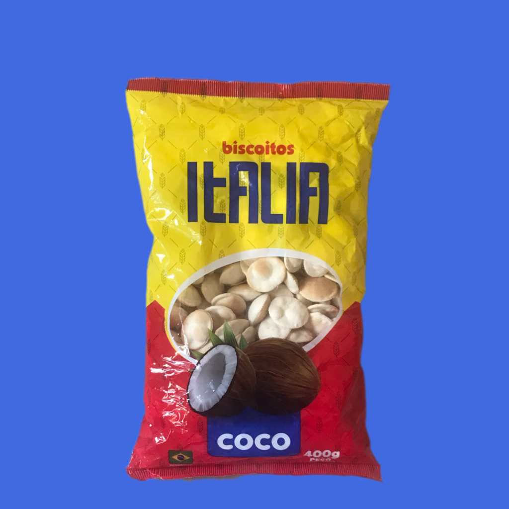Biscoito De Coco Itália Poca Olho Poca Zoi Coquinho 400g Kit com 5 ...