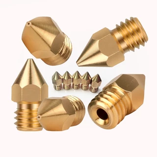 5x Bico Nozzle MK8 1.75mm Para impressoras 3D Ender 3 S1/V2/CR10 / 0.4 /0.6 / 0.8 / 1.0