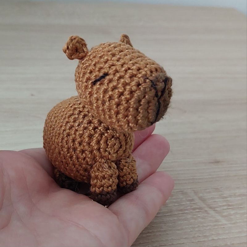 Mini Capivara chaveiro croche amigurumi | Shopee Brasil