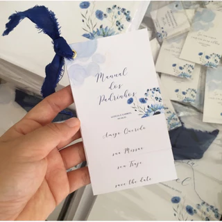 Manual padrinho e madrinha de casamento azul marinho