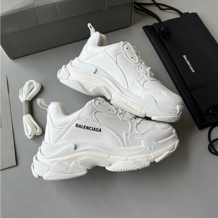 Tênis Balenciaga Masculino Feminino Triple S Preto Branco Sneaker