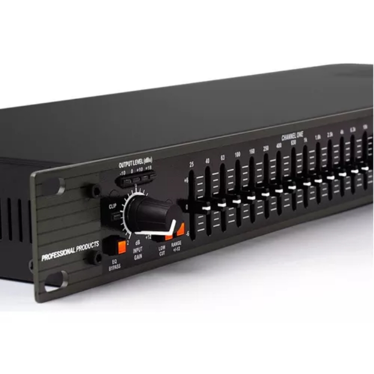 Equalizador Gráfico Stéreo 15 Bandas Duplo Profissional Padrão Rack 19'' Bivolt
