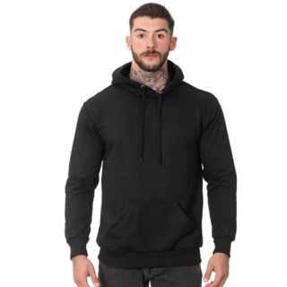 Casaco Moletom Blusa De Frio Básico Liso Algodão Com Bolsos