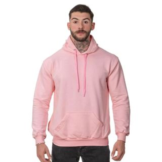 Moletom Blusa De Frio Com Bolsos E Capuz Casaco Liso Flanelado