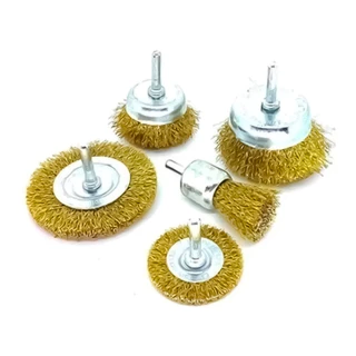 Jogo Escovas De Aço Circular 5 Peças Para Furadeira E Micro Retífica Limpeza Pesada Lixa em Oferta na Shopee