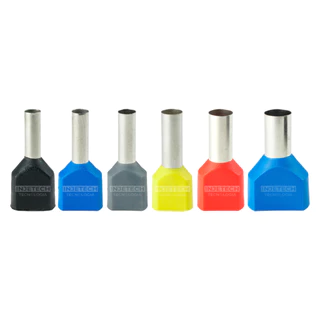 Kit Terminal Tubulares Duplos Ilhós 1,5 A 16mm (140pçs)