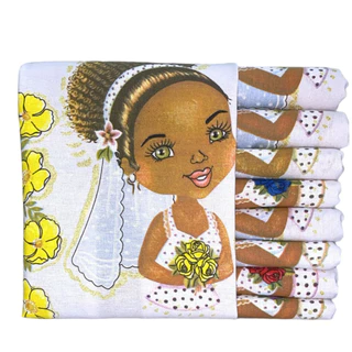 Pano De Prato P/ Artesanato Boneca Sarah C/ Glitter Kit C/ 5