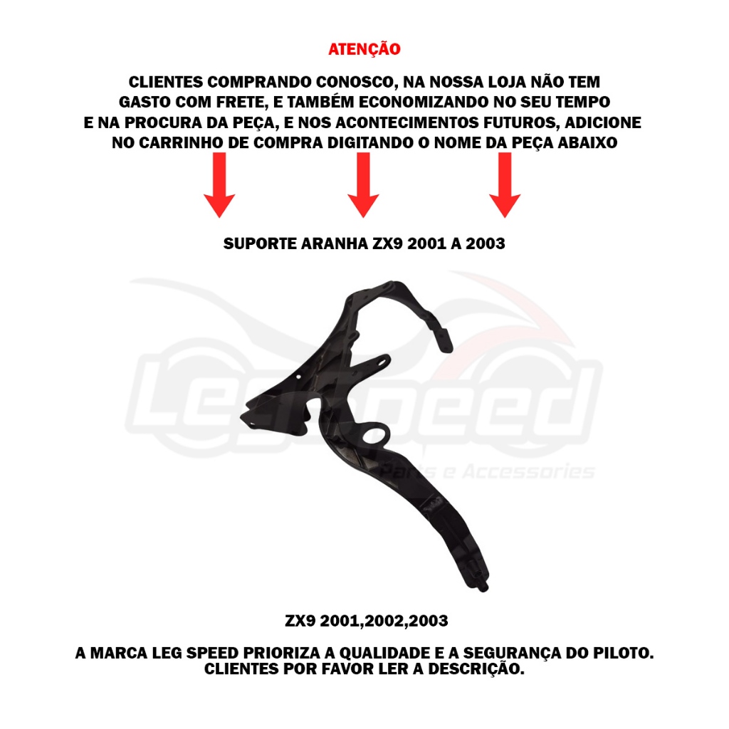 Suporte Aranha Zx9 2001 A 2003 | Shopee Brasil