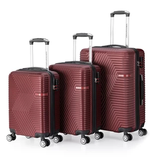 Kit 3 Malas de Viagem Resistentes Abs Rodas 360 Swissport Impermeável Grande Pequena Media