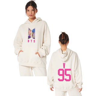 Blusa de Moletom Canguru BTS Taehyung V Kpop Com Capuz Casaco Com Capuz Flanelado Blusa de Frio Algodão