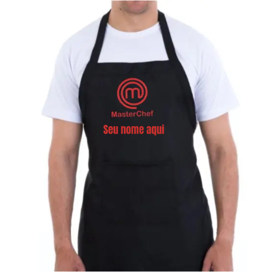 Avental Master chef em oxford com seu nome personalizado